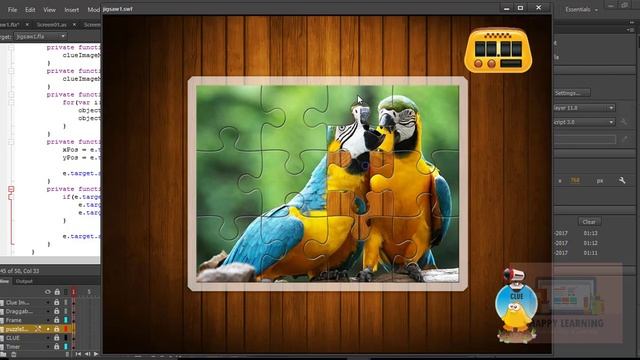 Making a Jigsaw Puzzle Game in Adobe Flash Using ActionScript 3.0 - Part 02 смотреть онлайн