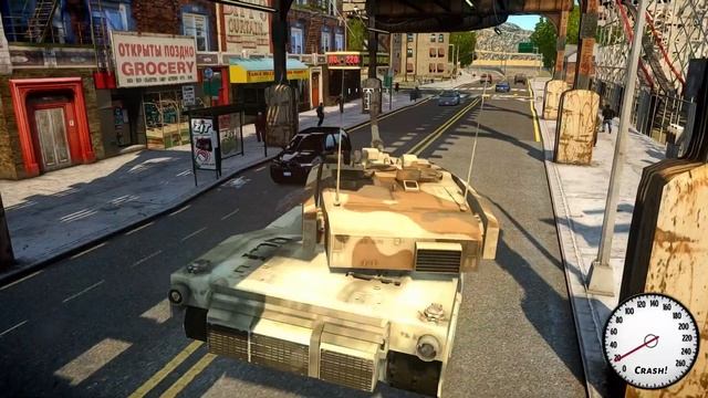 GTA 4 Crazy Abrams Tank Crashes Ep.1 смотреть онлайн