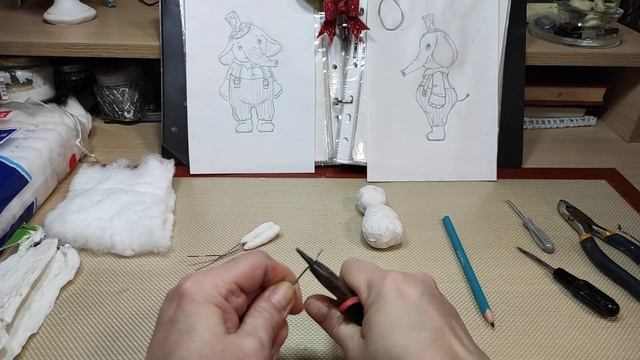 ? СЛОНИК. из серии ( слонов много не бывает). Урок номер 2. Соединяем тело и голову. Делаем ноги. смотреть онлайн