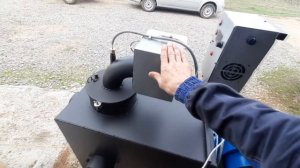 Котел и калорифер на отработке.