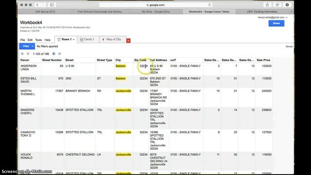 Fusion Table- Geocoding смотреть онлайн