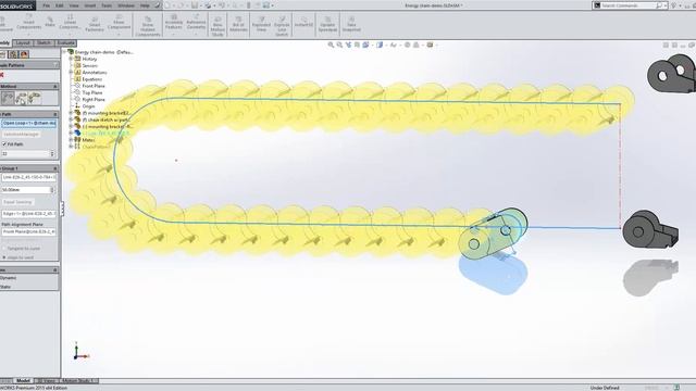 SOLIDWORKS 2015 - Chain Component Pattern