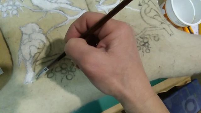 Роспись валенок...Painting felt boots ... смотреть онлайн