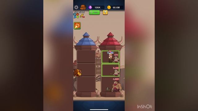 Hero Castle Wars game. 5-5 Tower. How pass level by new hero with fire damage. смотреть онлайн