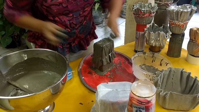 Vasos De Tecido é Cimento Para Presente