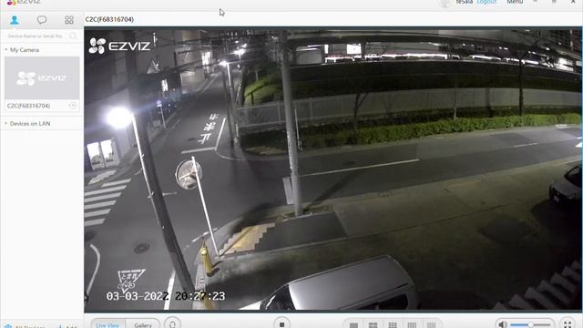 Ezviz C2C スマートホームカメラ　テスト夜間映像　20220303　監視カメラ、スマホ操作　レクサス、ランドクルーザー、駐車場監視等 смотреть онлайн