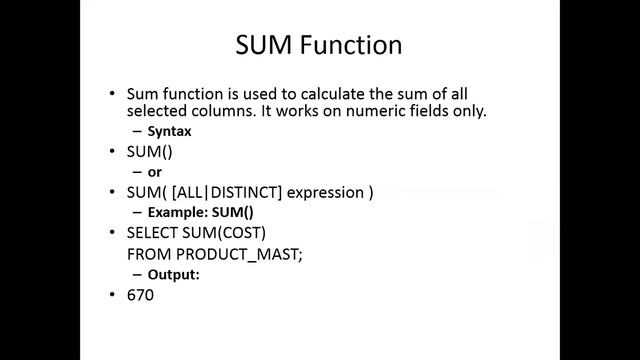 31_SQL aggregate count, sum etc смотреть онлайн