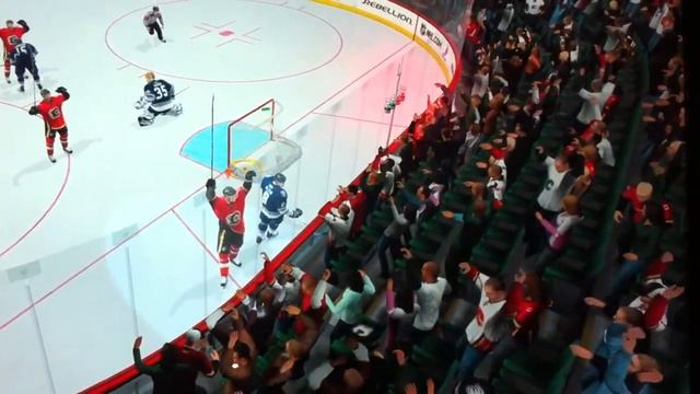 Matt Stajan's breakaway goal - breathtaking chip over the Pekka Rinne @ NHL11 Ranked Online Match смотреть онлайн
