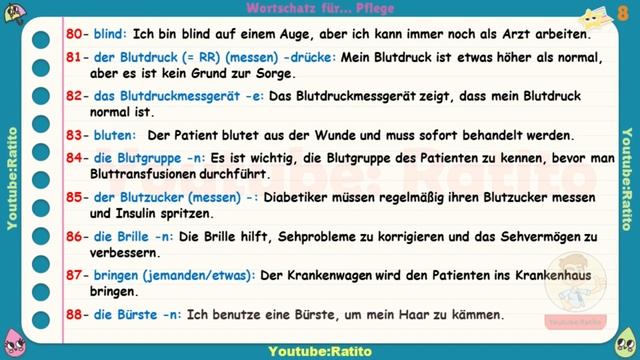 Mein Wortschatz Für…  Pflege 1