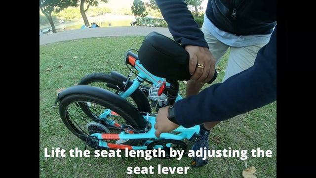 How to fold and unfold decathlon B-twin folding tilt 500 bike. смотреть онлайн