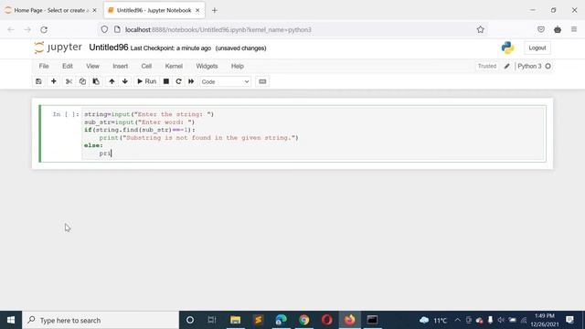 Python Program to Check if a Substring is Present in a Given String смотреть онлайн