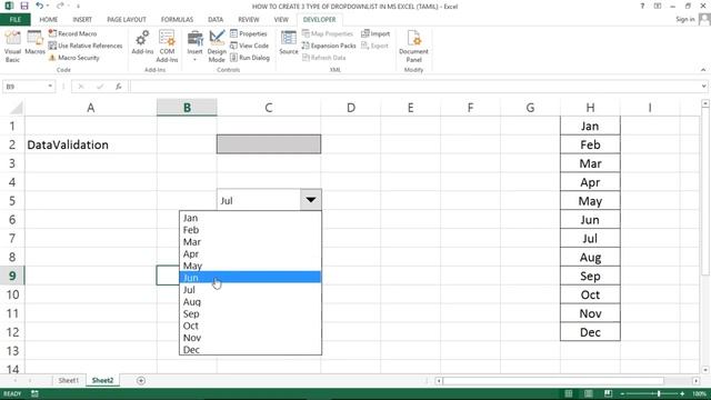HOW TO CREATE 3 TYPE OF DROPDOWN LIST IN MS EXCEL (TAMIL) | Kallanai YT смотреть онлайн