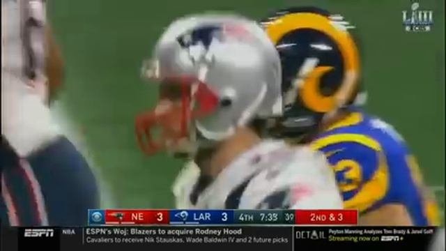 ESPN NFL Primetime 2019 Super Bowl 53 NE vs LAR смотреть онлайн