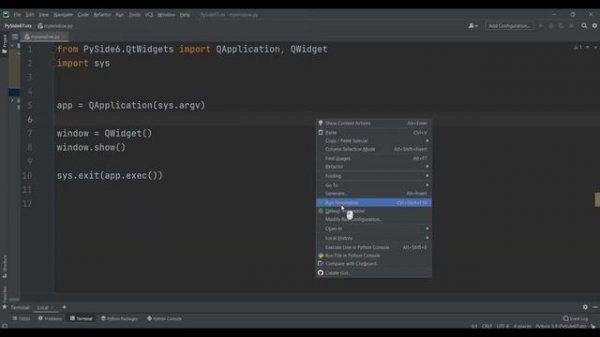 Python GUI Window with PySide6 (Qt for Python)