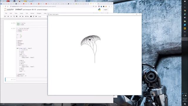 How to draw fractal tree with python turtle смотреть онлайн
