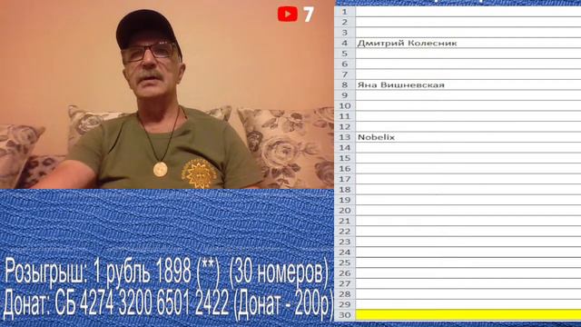 РОЗЫГРЫШ, 1 рубль 1897 (**) года, Николай 2! Стрим №240 смотреть онлайн