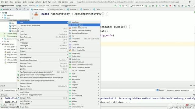 DAGGER kotlin tutorial android part 1. @COMPONENT @INJECT AND What is dependency injection. смотреть онлайн