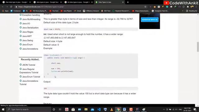 Data Types in Java : Primitive Data Types in Java | Hindi #ShukriyaJava #codewithankit #javatutoria смотреть онлайн