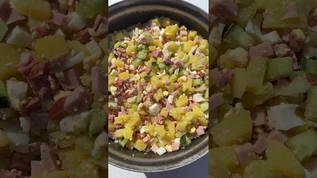 Окрошка на даче #рецепт #еда #окрошка смотреть онлайн