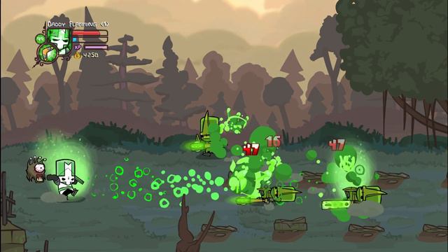 Castle Crashers Insane mode Marsh Green knight magic only смотреть онлайн