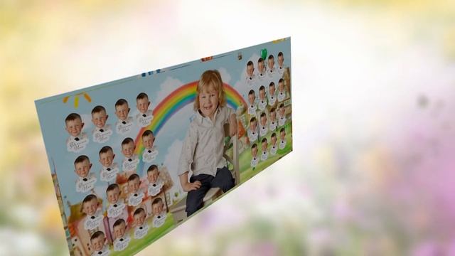 Трюмо общее фото для детского сада, портреты оформлены в виньетки, съемка студийная. смотреть онлайн