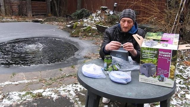 Аэратор для пруда зимой Velda Silenta Pro смотреть онлайн