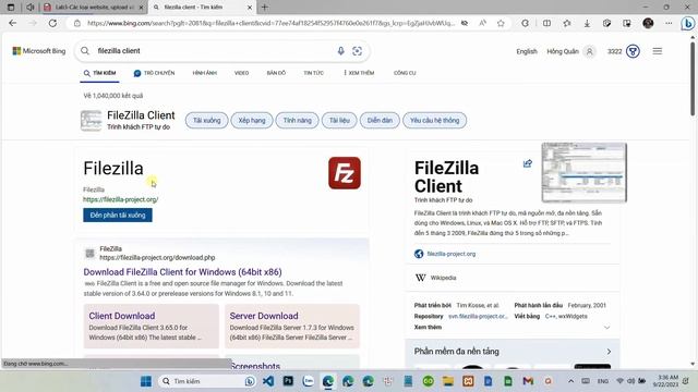 Hướng dẫn lab3 web1022 fpoly || Phần 1 download và cài đặt FileZilla || QUẢN TRỊ WEBSITE WEB1022 смотреть онлайн