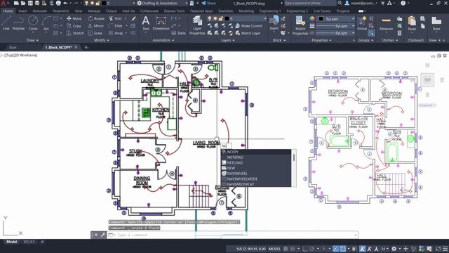 Copy nested objects separately | NCOPY | AutoCAD Tips in 60 Seconds. смотреть онлайн
