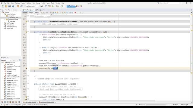 [MOB1023 - Java 2]Lab 2 Bài 4: Xây dựng form quản lý người dùng (Source Code Download) ✔ смотреть онлайн