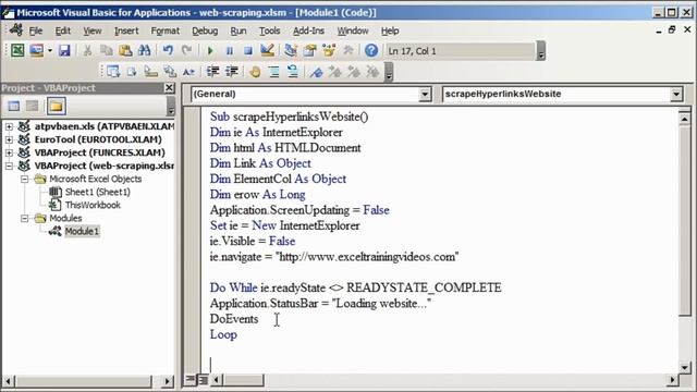 Automate Scraping of Hyperlinks from Web Pages Using Excel VBA смотреть онлайн
