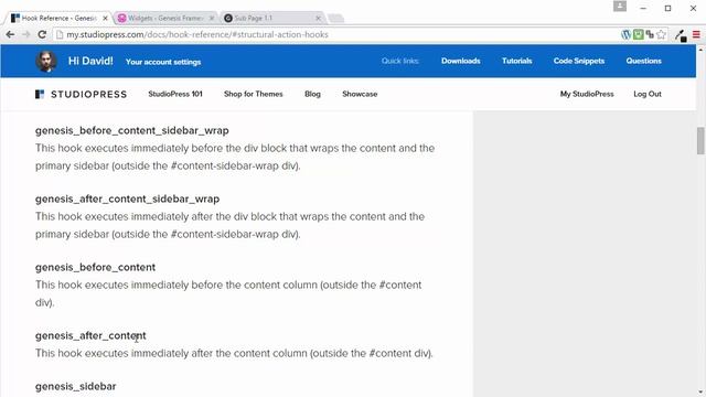 Genesis Framework para Wordpress 1.5 hooks2 смотреть онлайн