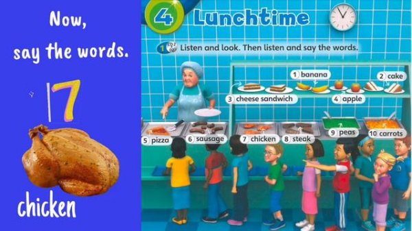 ENGLISH YEAR 1- SUPER MINDS LUNCHTIME Page 46|SOW LESSON 117 |FOOD NAMES