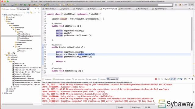 Tutoriel Hibernate et JSF: 38 - Dévélopper le DAO de l'entité Type. смотреть онлайн