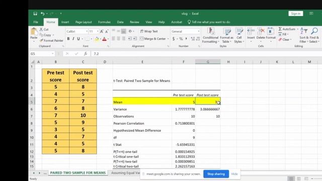 How to perform t.Test:Paired Two Sample for Means in Microsoft Excel | TAGALOG tutorial | STATISTIC смотреть онлайн