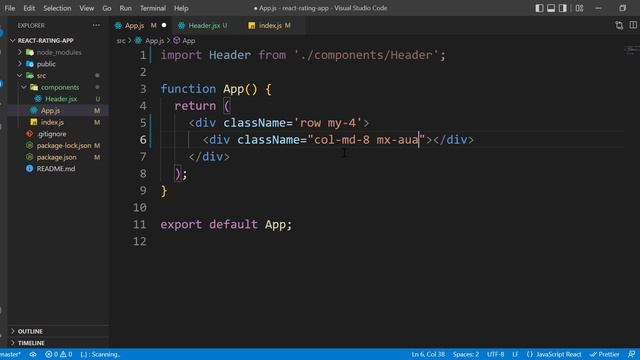 React Review App Part 2 (Header Component) смотреть онлайн