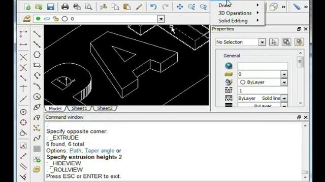 3D text example in CAD смотреть онлайн