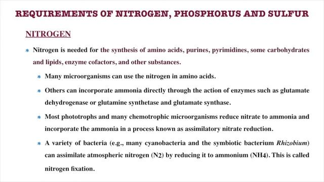 MICROBIAL NUTRITION / Nutritional Requirements of Microorganisms / Macro and Micronutrients /Englis смотреть онлайн
