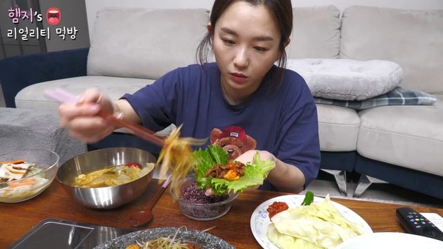 리얼먹방:) 고추장소불고기 & 배추된장국★ Ft.백김치,쌈채소ㅣGochujang BulgogiㅣREAL SOUNDㅣASMR MUKBANGㅣ