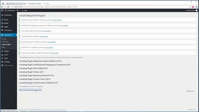 Realtyspace - Real Estate Wordpress Theme - Installation смотреть онлайн