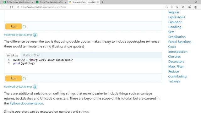 Python 2.Variables and Types Learn Python Free Interactive Python Tutorial and 2 more pages смотреть онлайн