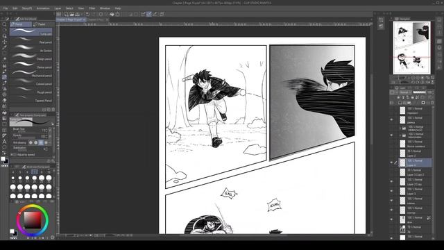 Рисование манги. Фон. Создание скетча смотреть онлайн