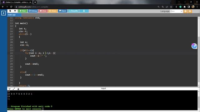 Odd GCD Permutation Online C++ Compiler 2023 05 24 20 52 12 смотреть онлайн