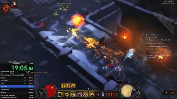 Diablo III: Reaper of Souls - Old World Record Speedrun! Any% NG+ Monk  36:38