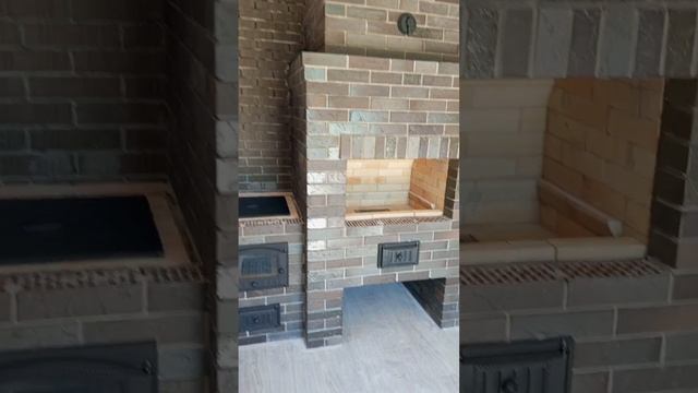 барбекю комплекс из кирпича