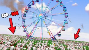 ОГРОМНАЯ ТОЛПА СКРОМНИКОВ ПРОТИВ КОЛЕСА ОБОЗРЕНИЯ! ВЫЖИТЬ ПРОТИВ SCP 096! БЕЗУМИЕ В Garry`s Mod