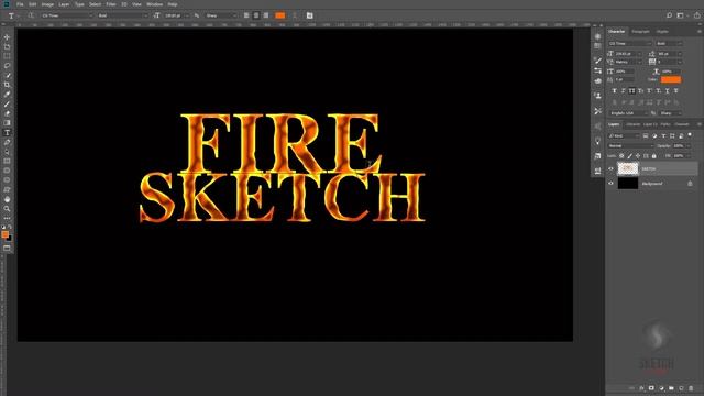 Fire Text Effect in Photoshop Tutorial I Adobe Photoshop CC Tutorial by Mams смотреть онлайн