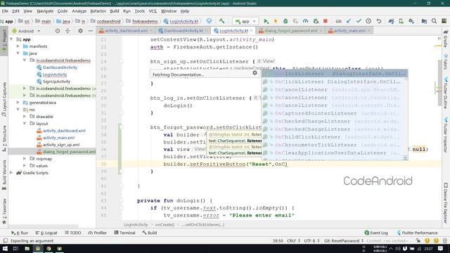 #4 - Reset password in Firebase Authentication in Android using Android Studio - Kotlin смотреть онлайн