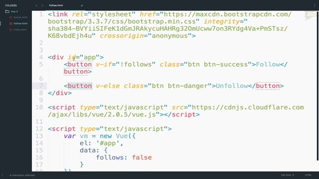 Vue 2.0 #4 v-if & v-else смотреть онлайн