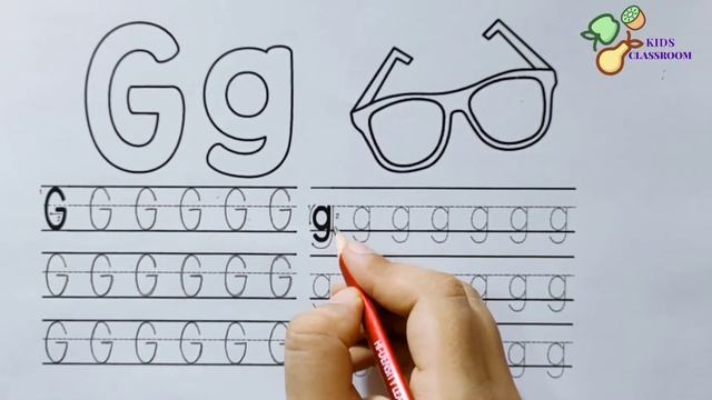 Tracing Alphabet Letter Gg | Tracing Small and Capital Letter G | Practice Writing by Kids Classroo смотреть онлайн