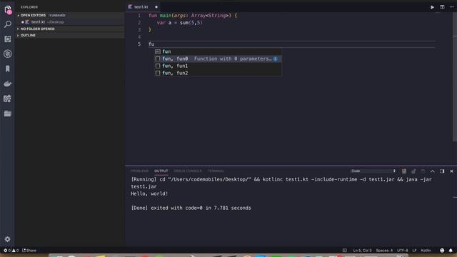 Kotlin Programming : สอนติดตั้ง Kotlin in VSCode macOS & Windows смотреть онлайн